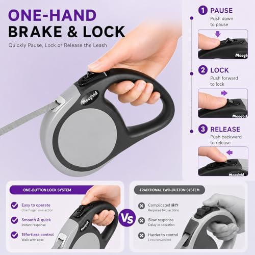 Heavy Duty Retractable Dog Leash-16ft Strong & Durable Walking Leash - Image 4