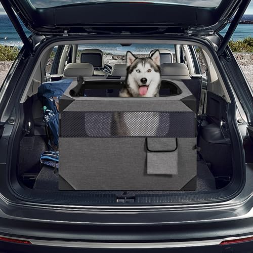 Zikopomi 30 Inch Portable Soft Foldable Dog Crate Dark Grey - Image 7