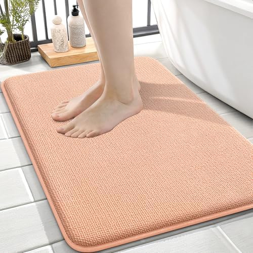OLANLY Memory Foam Small Bathroom Rugs 24x16, Absorbent Bath Mat by OLANLY