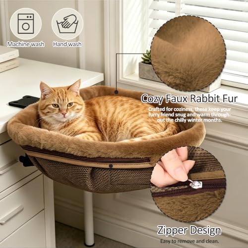 Desk Cat Bed, Hanging Under Desk Cat Hammock - Image 4