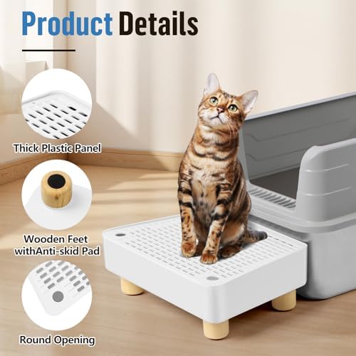 Extra Large Cat Litter Box Step Ramp, Cat's Litter Catcher Mat - Image 4