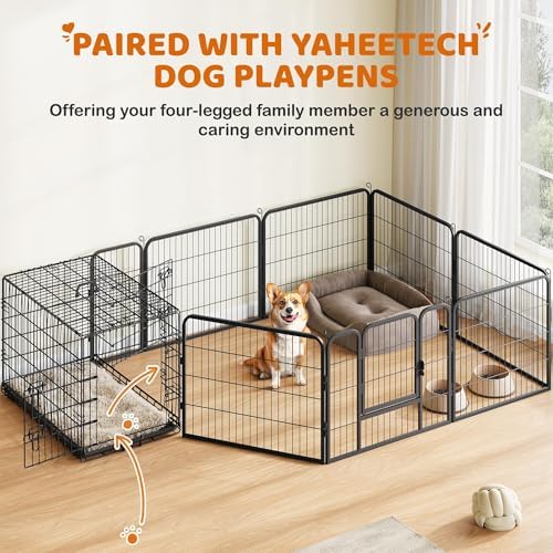 Yaheetech 36in Double Door Metal Dog Crate w/Divider - Image 7