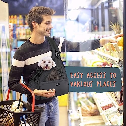 Lukovee Pet Sling, Hands Free Hard Bottom Papoose - Image 6
