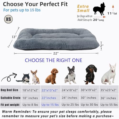 Dog Crate Bed for Extra Small Dogs Washable & Anti-Slip Ultra Soft Dog Beds - Image 4
