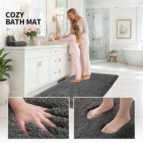 ILANGO Bathroom Rugs 70" × 24", Extra Soft Absorbent Microfiber Bath Rugs - Image 5
