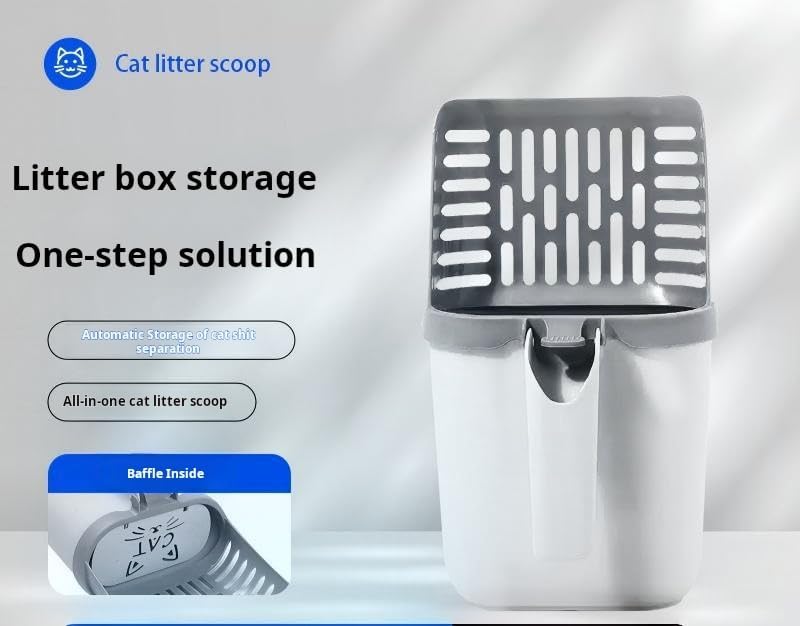 Cat Litter Scoop with Waste Bin, Integrated Sifter Scooper and Bag Holder - Image 4