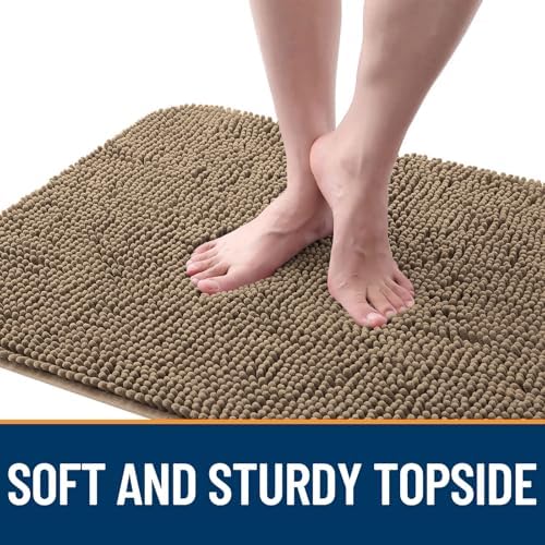 OLANLY Dog Door Mat for Muddy Paws 44x32, Super Absorbent Chenille Mud Mat - Image 4