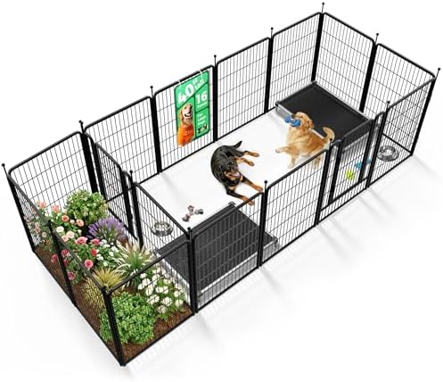 FXW Rollick Dog Playpen with Divider Connectors, 16 Panels by FXW