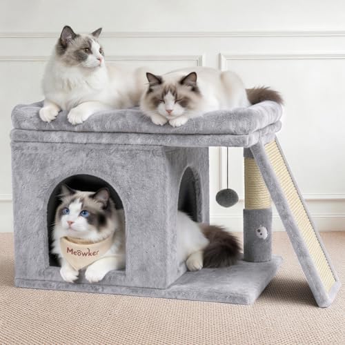 Cat Tree Tower with 15.7x23.6 Perch Bed by Meowker