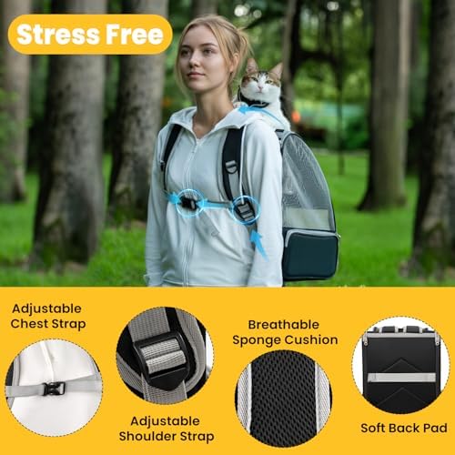 Conlun Cat Backpack Carrier for Small Dogs and Cats Fit Up to 15 Lbs, Small Dog - Image 4