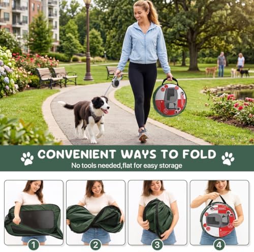 Portable Dog Crate 36" Collapsible Pop Up Dog Crate - Image 3