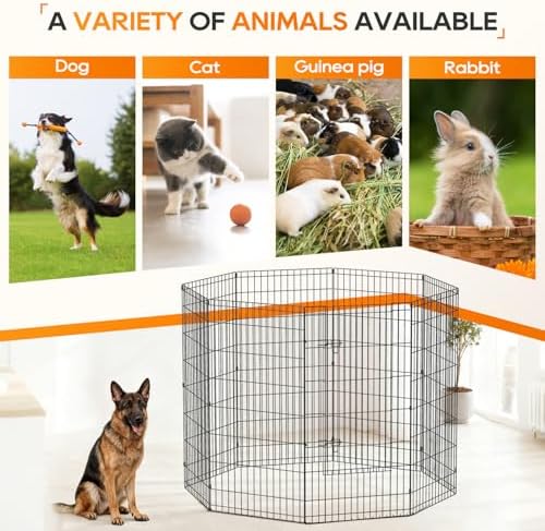 NChanmar Pet Dog Palypen Foldable Metal Dog Fence 48 Inch Height 8 Panels - Image 4