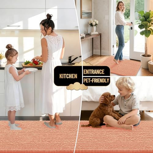 OLANLY Thick Chenille Small Bathroom Rugs 24x16, Absorbent Bath Mat - Image 6