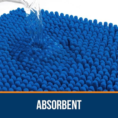 OLANLY Large Bathroom Rugs 44x32, Extra Soft Absorbent Chenille Bath Rugs - Image 4