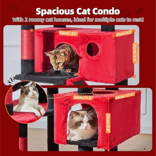 Taoqimiao Gothic Cat Tree, 71 in Extra Large Cat Tower - Image 4