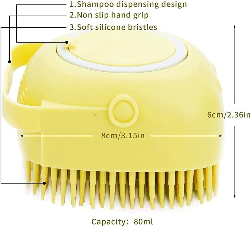 Pet Bath Massage Brush Puppy Dog Cat Grooming Cleaning Soft - Image 3