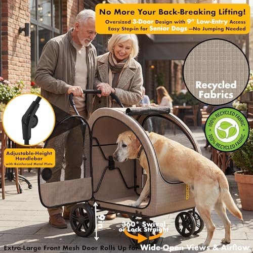 PAWZIDEA 3-in-1 Large Dog Stroller - Image 4