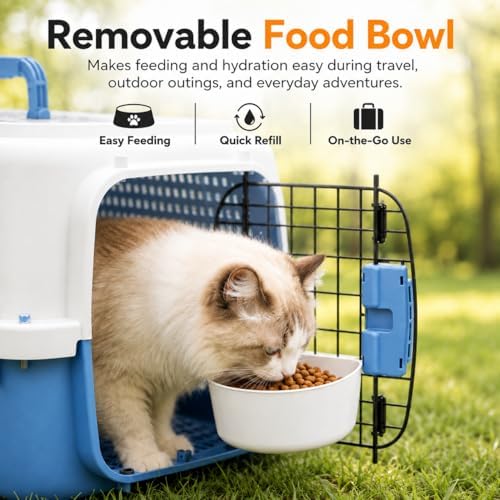 23" Airline Approved Cat Carrier Hard Shell, Dual-Entry Pet Carrier - Image 5