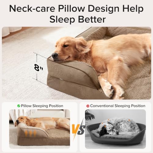 INVENHO XXL Plus Orthopedic Dog Beds Large Sized, XL Washable Dog Sofa - Image 4