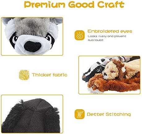 Dog Squeaky Chew Toys No Stuffing Soft Plush - Image 6