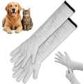 Extra Long Cat Grooming Arm Sleeves Cat Gloves Bite Proof by Unknown