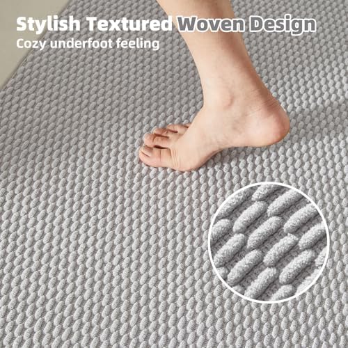 TYUU Bathroom Rugs Non Slip Washable, Super Absorbent Thin Bath Mat Small Quick - Image 3