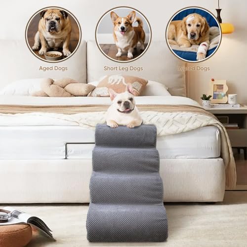 PAWSCRAT 5-Step Pet Stairs for High Beds & Sofas, 22.8''H Dog Stairs - Image 4