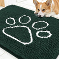 OLANLY Dog Door Mat for Muddy Paws 30x20, Paw Print Design Chenille Mud Mat by OLANLY