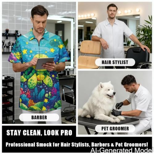 Dog Grooming Smock for Women & Men Water & Hair Repellent - Image 4
