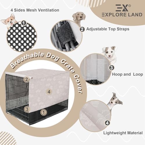 Explore Land Breathable Dog Crate Cover, 36 inches - Image 5