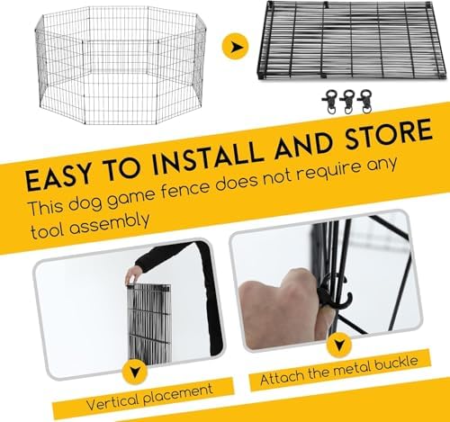 FDW Dog Pen Playpen Puppy Pet Playpen 8 Panel Indoor Outdoor Metal Portable - Image 5