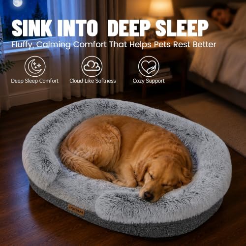 Miorun Fluffy Orthopedic Dog Beds Large Sized Dog - Image 4