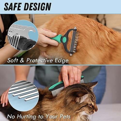 Docrok Pet Grooming Brush and Metal Comb Combo - Image 4