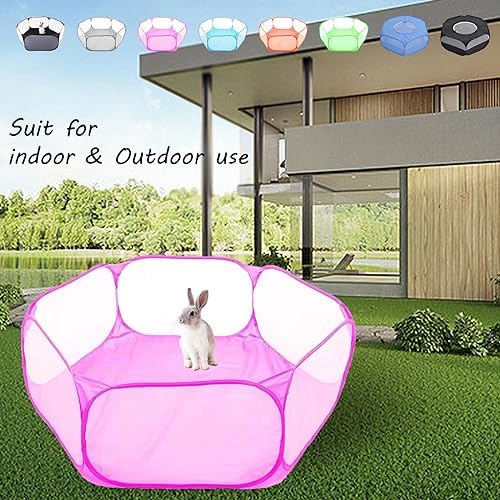 Small Animals Playpen, Portable Pop-up Open Interactive Pet Tent, Indoor - Image 6