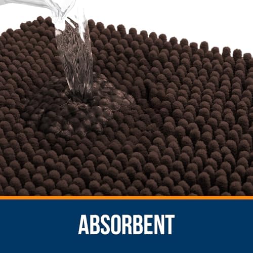 OLANLY Bathroom Runner Rugs 44x24, Extra Soft Absorbent Chenille Bath Rugs - Image 4