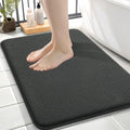 OLANLY Memory Foam Small Bathroom Rugs 24x16, Absorbent Bath Mat, Dark Grey by OLANLY