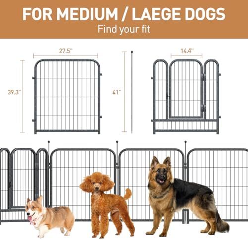 Metal Dog Playpen 40in H 24 Panels Heavy Duty Dog Fence - Image 3