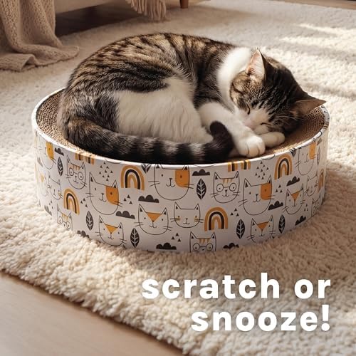 Kitty City Cat Print Corrugate Scratcher Bed - Image 2