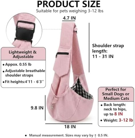 Dog Sling Carrier Adjustable Strap Bag - Image 2