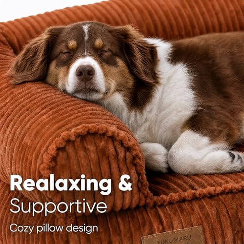 FUKUMARU Cute Dog Bed, Thickened Orthopedic Dog Sofa, Waterproof&Washable - Image 2