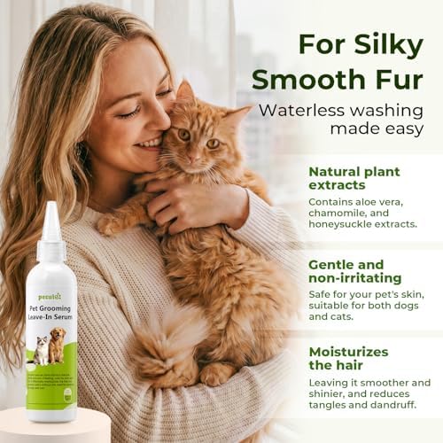 Pecute Self-Cleaning Steam Dog Cat Brush & Leave-in Conditioner, Cool Mist - Image 2