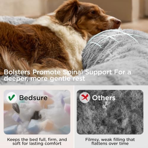 Bedsure SupportMax® Calming XL Dog Bed Extra Large Washable Pet Bed - Image 3
