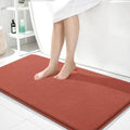 OLANLY Memory Foam Bathroom Runner Rugs 44x24, Long Mats, Rustic Terracotta by OLANLY
