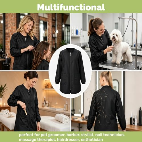 Pumtus Waterproof Pet Grooming Smock, Long Sleeves Dog Grooming Workwear - Image 7