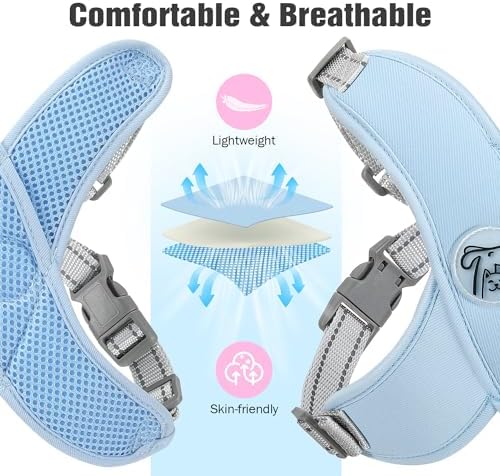 Pawaboo Small Dog Harness and Leash Set, Puppy Harness X-Frame Adjustable - Image 5