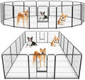 DUMOS Dog Playpen 32 Inch 16 Panels Indoor Outdoor Metal Pet Fence by DumosLifestyle