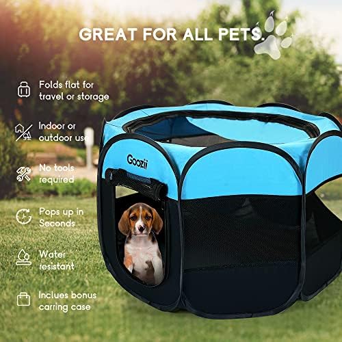 GOOZII Portable Dog Playpen Indoor Outdoor, Collapsible Pet Dog Playpen - Image 4