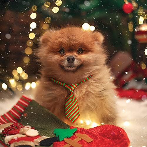Segarty Dog Ties, 10 PCS Dog Bow Ties Christmas with Adjustable Collar, Pet Neckties for Small Pets, Puppy Neck Bowties Cats Grooming Bows Bulk for Photography Holiday Wedding Party Gift - Image 2