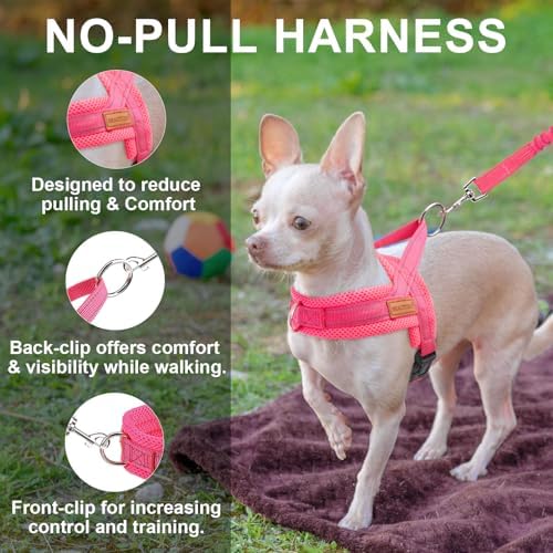 BEAUTYZOO Small Dog Harness and Leash Set, No Pull Step in Puppy Vest - Image 4