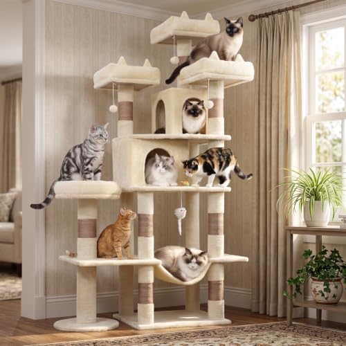 Cat Tower, 71 Inch Heavy Duty Cat Tree by LIKISAK